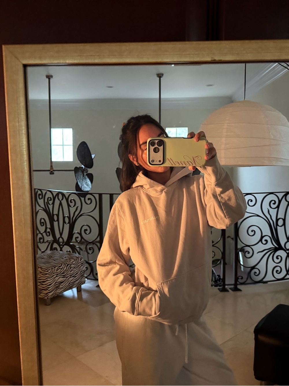 Beige Hoodie Sweatshirt - talentless